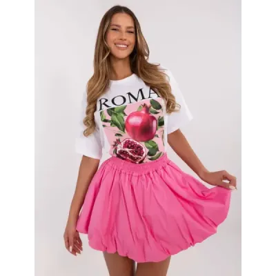 Mini bomber sukně s gumičkou MODA2547 ruźová