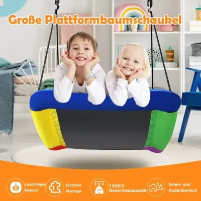Houpačka na stromě Houpačka pro více dětí Zahradní houpačka pro děti 83 x 155 cm Barevná