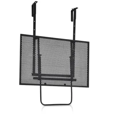 Závěsná železná police s pětistupňovou nastavitelnou výškou 60,5 x 48 x 61,5-82,5 cm černá