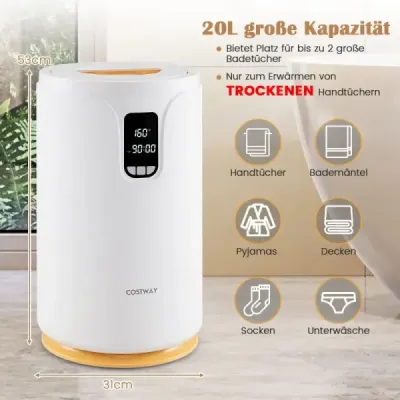 20L ohřívač ručníků kbelík s LED světelným ohřívačem ručníků ohřívací vědro na ručníky