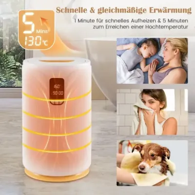 20L ohřívač ručníků kbelík s LED světelným ohřívačem ručníků ohřívací vědro na ručníky