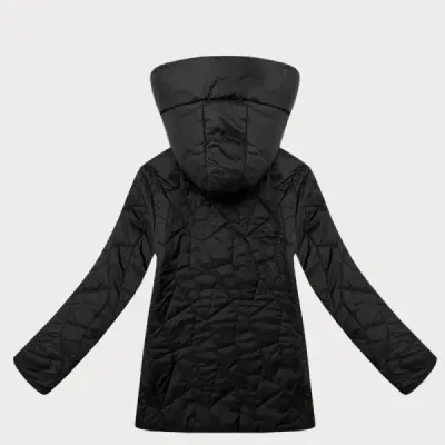 Dámská bunda s odnímatelnou kapucí plus size MODA9268BIG černá