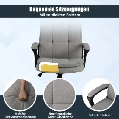 Ergonomická kancelářská židle s područkami a kolečky Výškově nastavitelná otočná židle Židle k počítači