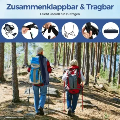 Kempingová židle s opěrkou nohou a nastavitelným opěradlem a opěrkou hlavy a držákem na kelímek Rybářská židle námořnická modrá