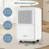 Odvlhčovač vzduchu 15 l/den pro domácnost Odvlhčovač vzduchu do místnosti se 4 režimy a 24hodinovým časovačem