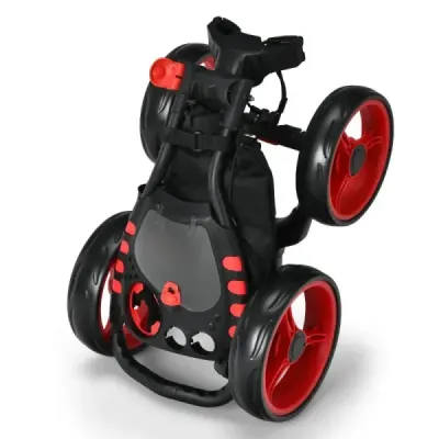 Golfový vozík 4kolový golfový vozík Golfový vozík Golfový skládací Golfový vozík Golfový vozík pro tlačení vyrobený z hliníku červená