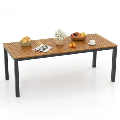 Zahradní stůl z akátového dřeva zahradní jídelní stůl pro 8 osob obdélníkový zahradní stůl 200 x 90 x 75 cm