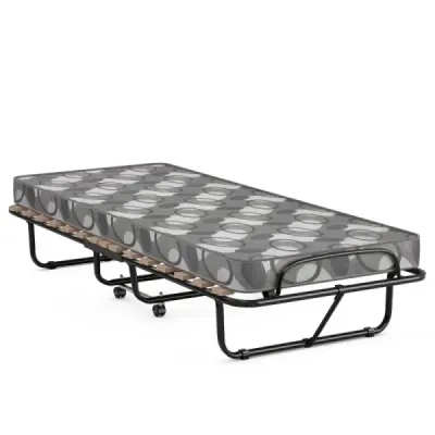 Skládací postel s matrací Přenosná a skládací postel pro hosty 190 x 80 x 33 cm Šedá made in Italy Původ: Itálie