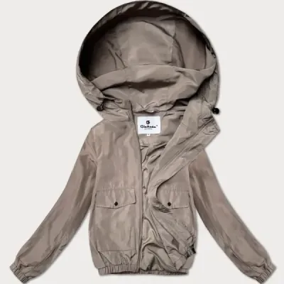 Tenká dámska bunda MODA8017 tmavobéžová