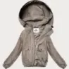 Tenká dámska bunda MODA8017 tmavobéžová