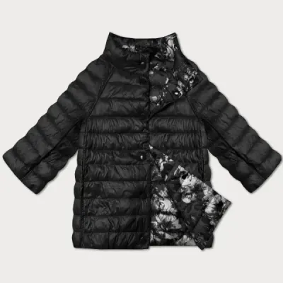 Dámská oboustranná bunda s 3/4 rukávy Minority black/floral (M23-7009-1)
