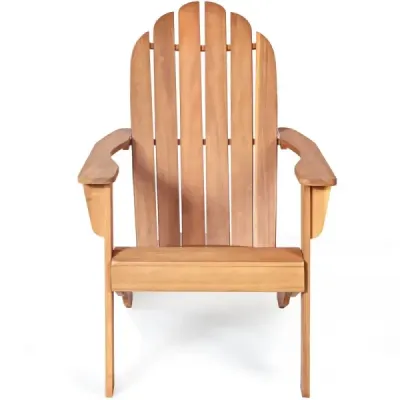 Zahradní židle Adirondack Zahradní křeslo Zahradní nábytek na terasu Bílá/přírodní/šedá-přírodní