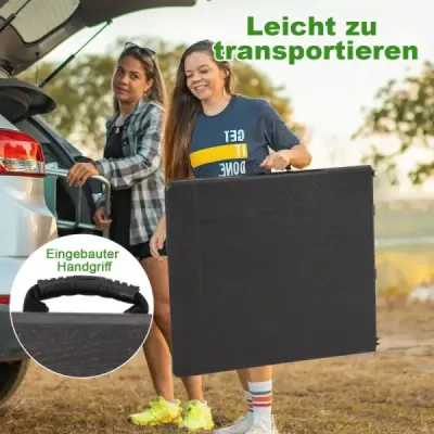 Skládací kempingový stůl s deskou z HDPE a držadlem na přenášení Zahradní stůl skládací stůl 152 x 70 cm