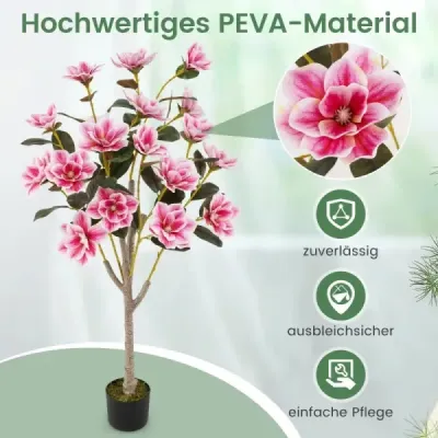 90 cm umělý strom s květy umělý strom magnólie umělá rostlina v květináči rostlina kamélie