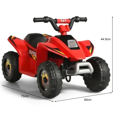 6V elektrická dětská čtyřkolka mini elektrická čtyřkolka dětské auto 73 x 40 x 44,5 cm červená