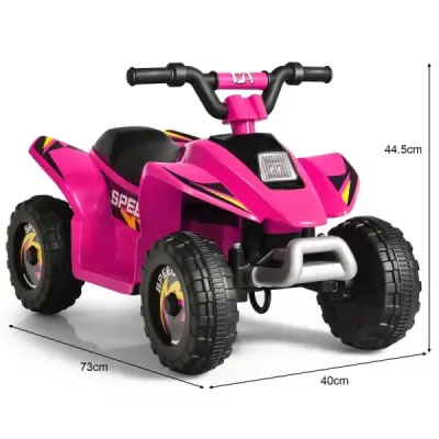 Kočárek Mini Elektrická čtyřkolka 6 V Čtyřkolka na baterie 2,8-4,6 km/h Růžová