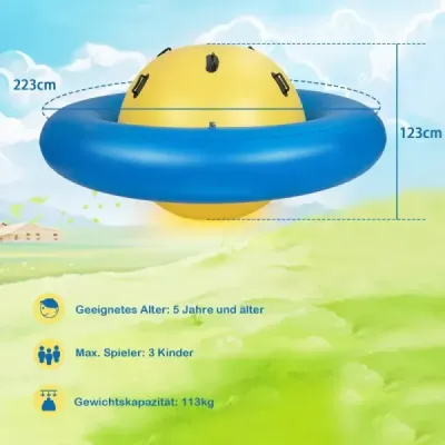 Nafukovací kopulovitá houpačka pro kutálení, naklánění a lezení a skákání Dětská houpačka žlutá + modrá