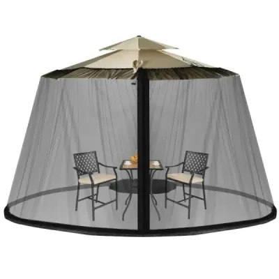 Moskytiéra se 2 dvířky a dvojitým zipem Parasol 12,5 x 2,3 m černá