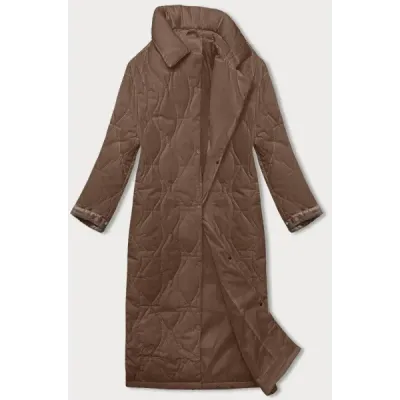 Dámský kabát oversize MODA3177 hnědý